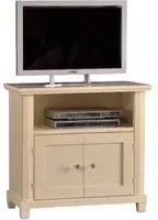 Porta tv in legno arte povera shabby avorio l.87 p.40 h.82