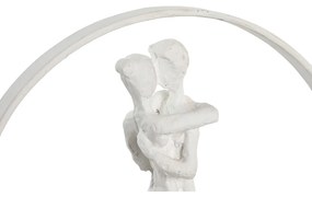 Statua Decorativa DKD Home Decor 24 x 9 x 26 cm Bianco Resina Legno di mango Coppia