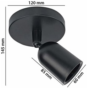 Faretto SOLIS 1xGU10/6W/230V nero