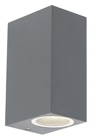 Set di 4 applique grigio scuro 2 luci IP44 - Baleno