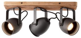 Brilliant - Faretto CROWTON 3xGU10/6W/230V, finitura pino