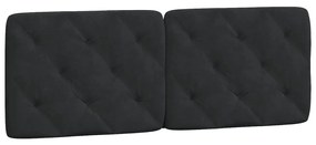 Letto con materasso nero 140x190 cm in velluto