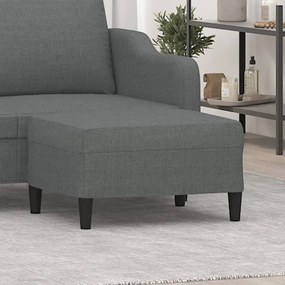 Poggiapiedi Grigio Scuro 70x55x41 Cm İn Tessuto /