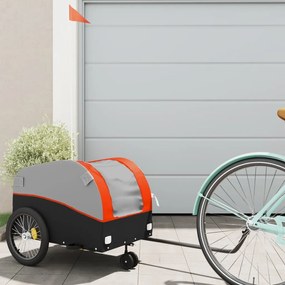 Rimorchio Da Bici Nero E Arancione 30 Kg İn Ferro /