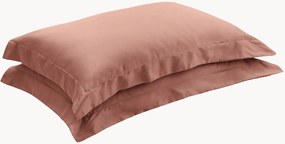 Set di 2 federe in raso di cotone Antique Pink