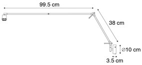 Applique moderna nera regolabile - Blitz