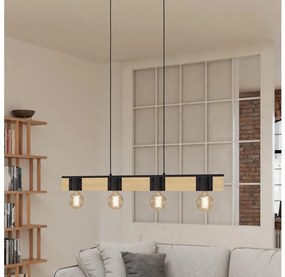 Eglo 43902 - Lampadario a sospensione con filo BAILRIGG 4xE27/40W/230V