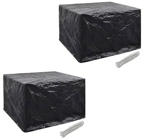 Coperture arredi giardino 2pz polyrattan 8 occhielli 113x113cm