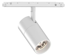 Faretto Binario Singolo Ego Alluminio Bianco 1 Luce 19W 3000K Luce Calda 1-10V