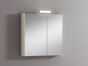 Pensile con luce Akira laccato lucido grigio nuvola L 71.5 x H 70 x P 15.5 cm