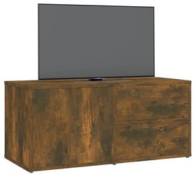 Mobile porta tv rovere fumo 80x34x36 cm in legno multistrato