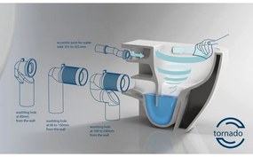 Kamalu - vaso filo muro con sistema soft-close senza brida | klea-tf