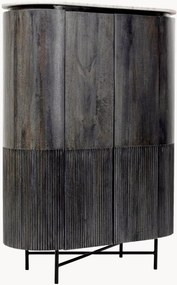 Credenza alta in legno di mango con piano in marmo Glenn