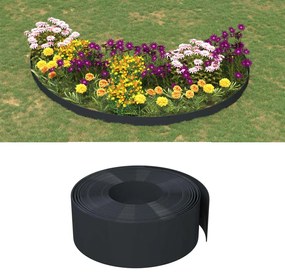 Bordature Da Giardino 5 Pz Nere 10 M 20 Cm İn Polietilene /