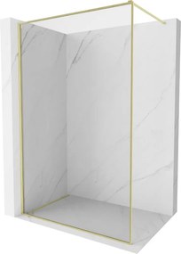 Mexen Kioto-F cabina doccia Walk-in con cornice 95 x 202 cm, trasparente 8 mm, oro spazzolato - 800-095-104-55-00