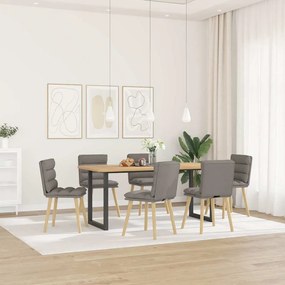 Sedie Da Pranzo 6 Pz Grigio Talpa İn Tessuto /