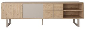 Mobile TV in rovere di colore grigio-naturale 180x51,5 cm Millay - Marckeric