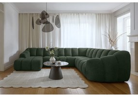 Divano angolare verde scuro (con penisola a destra/a U) Shell – Miuform