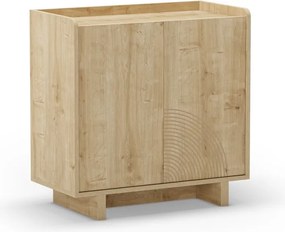 Armadietto di colore naturale con effetto rovere 80x80x40 cm Daira – Marckeric