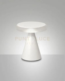 Neutra da tavolo bianca  h.20cm a led 3000k - 8w - 750 lm dimmerabile