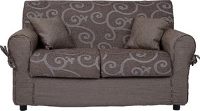 Divano 2 posti in tessuto sfoderabile DAMASCO 150 cm Marrone 2