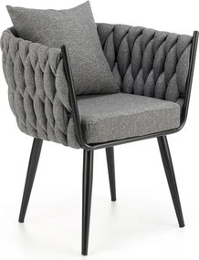 Poltrona imbottita Avatar grigio - H77 cm
