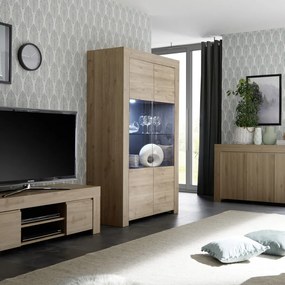 Vetrina moderna 2 ante 110x186 Rovere Cadiz – Flora