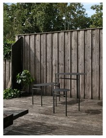 Sgabello in metallo nero Disc - Zone