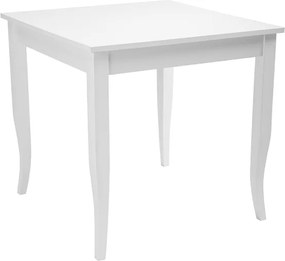 Tavolo fisso in legno con gamba a sciabola RISTORANTE 80x80 Bianco Frassino