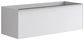 Mobile da bagno sotto lavabo Pixel frame bianco laccato L 120 x H 40 x P 45.5 cm 2 cassetti, lavabo non incluso