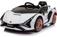 Macchina Elettrica per Bambini 12V con Licenza Lamborghini Sian FKP 37 Bianca