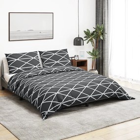 Set Copripiumino Grigio 225x220 Cm İn Cotone /