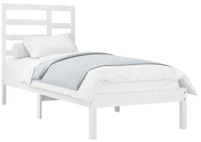 Giroletto bianco in legno massello 90x200 cm