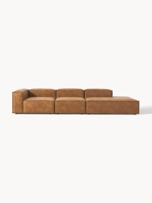 Chaise longue XL componibile in pelle Lennon