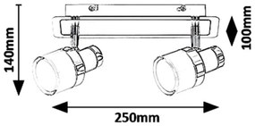 Rabalux 5022 - Faretto LED HAROLD 2xLED/5W/230V IP44