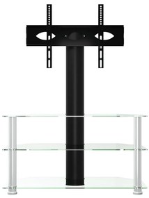 Supporto tv angolare 3 livelli per 32-70 pollici nero e argento