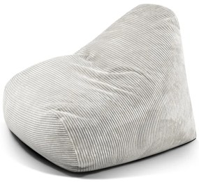 Puof a sacco color crema con rivestimento in velluto a coste Snug 100 – SLOWDOWN