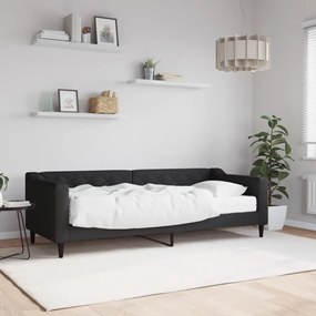 Divano Letto Con Materasso Nero 80x200 Cm İn Tessuto /