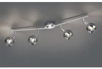 Faretto Spot Da Soffitto Brest Cromo 4 Vetri Fum Trio Lighting