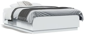 Giroletto Con Luci Led Bianco 140x190 Cm İn Legno Multistrato /