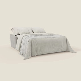 Elios Divano letto con morbidi cuscini spalliera in tessuto smacchiabile T24 grigio