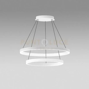 Criseide s/2g - lampadario a sospensione 2 luci bianco a led 3000k ...