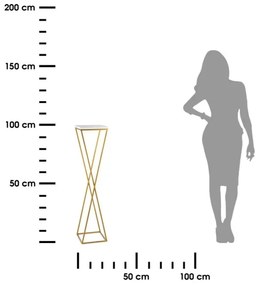 Portafiori LOFT 100x24 cm oro/bianco