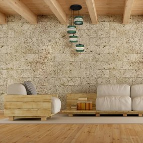 Lampadario a sospensione con filo HELEN 4xE27/15W/230V verde/oro