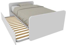 864R - Letto cameretta 120x190 1piazza e mezzo con secondo letto estraibile e testate personalizzabili.Reti incluse