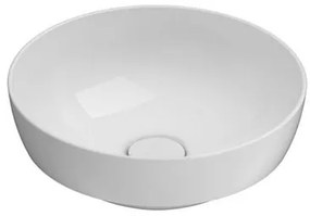 Globo T-edge Lavabo 37 cm tondo ad Incasso in ceramica Bianco Lucido