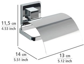 Porta carta igienica autoportante Vacuum-Loc, 14 x 13 cm Quadro - Wenko