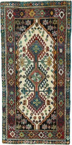 Gabbeh Tappeto persiano 90x190 Beige (Iran) Annodato A Mano