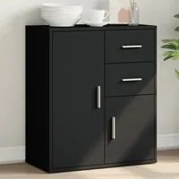 Credenza Nero 60x31x70 cm in Legno Multistrato 840479