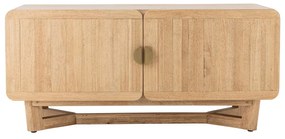 Cassettiera di colore naturale in legno di cauciù massiccio 120x55x45 cm Serrone - Bloomingville